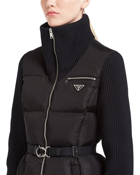 prada biker jacket|prada nylon puffer jacket.